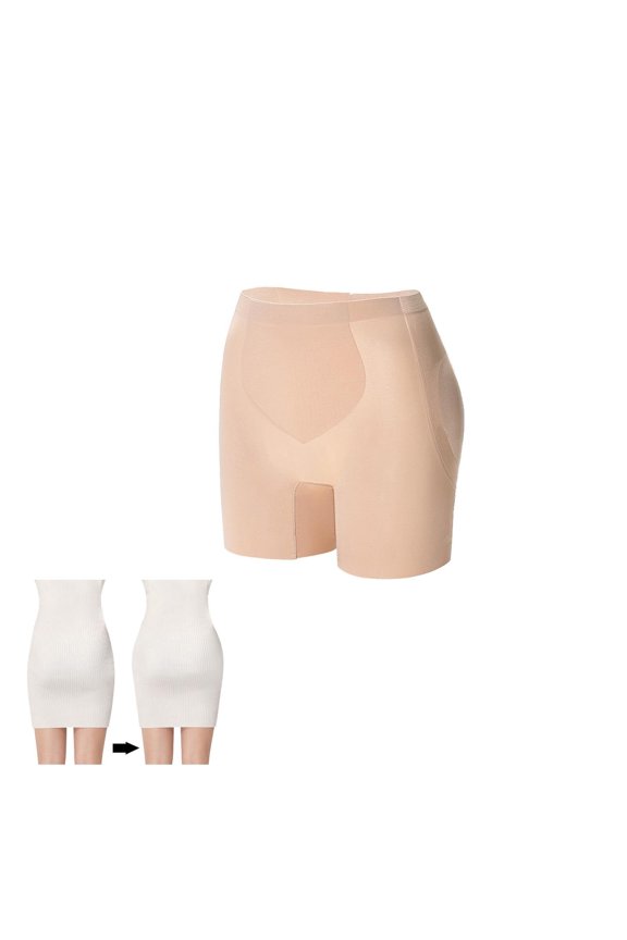 Mid Waist Tummy Butt Lifting Shorts for Women, Hip Enhancer Shapewear, Butt Lifter Pad Panties