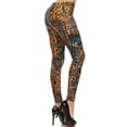 thumbnail image 1 of Mid-Waist Yoga Leggings Tummy Control Workout Running Slim Stretchy Activewear Pants - Da Vinci, 1 of 4