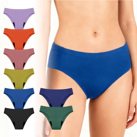 Mid Waisted Bikini Bottoms | Mid Cut Leg, Medium Bum Coverage, Full Lining, Swim, Bathing Suit Briefs for Women (Blue,4XL)