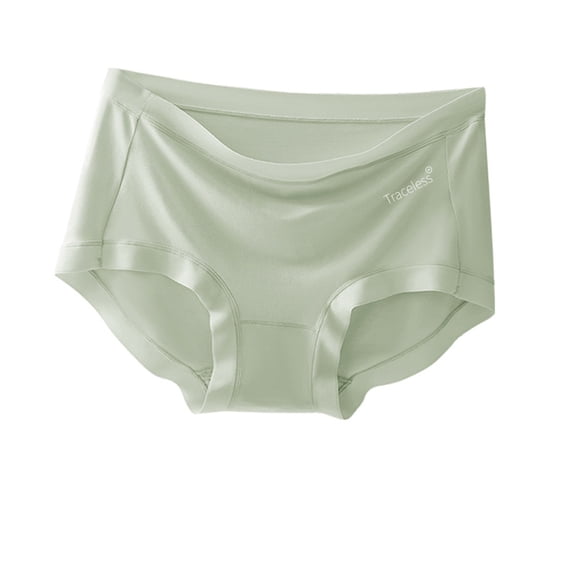 Mid Waisted Briefs Womens Full Cover Soft Stretchy Breathable Comfortable Underwear Panties Underwear Women Bikini Green M