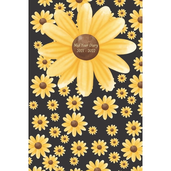 Mid Year Diary 2021-2022: July 2021 - December 2022 Diary Organiser With Flower Pattern (Paperback)