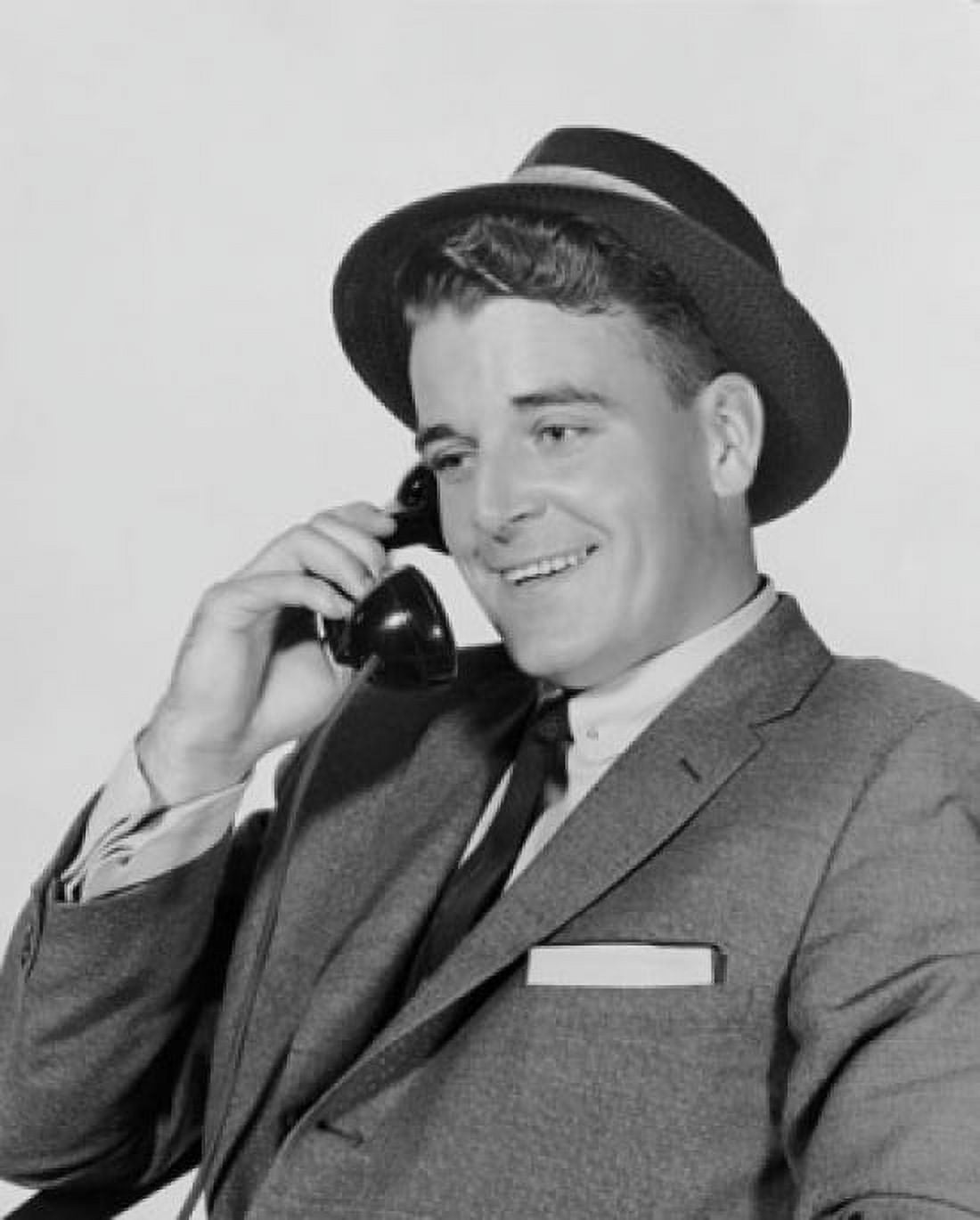 Mid adult businessman talking on telephone Canvas Art - (18 x 24)
