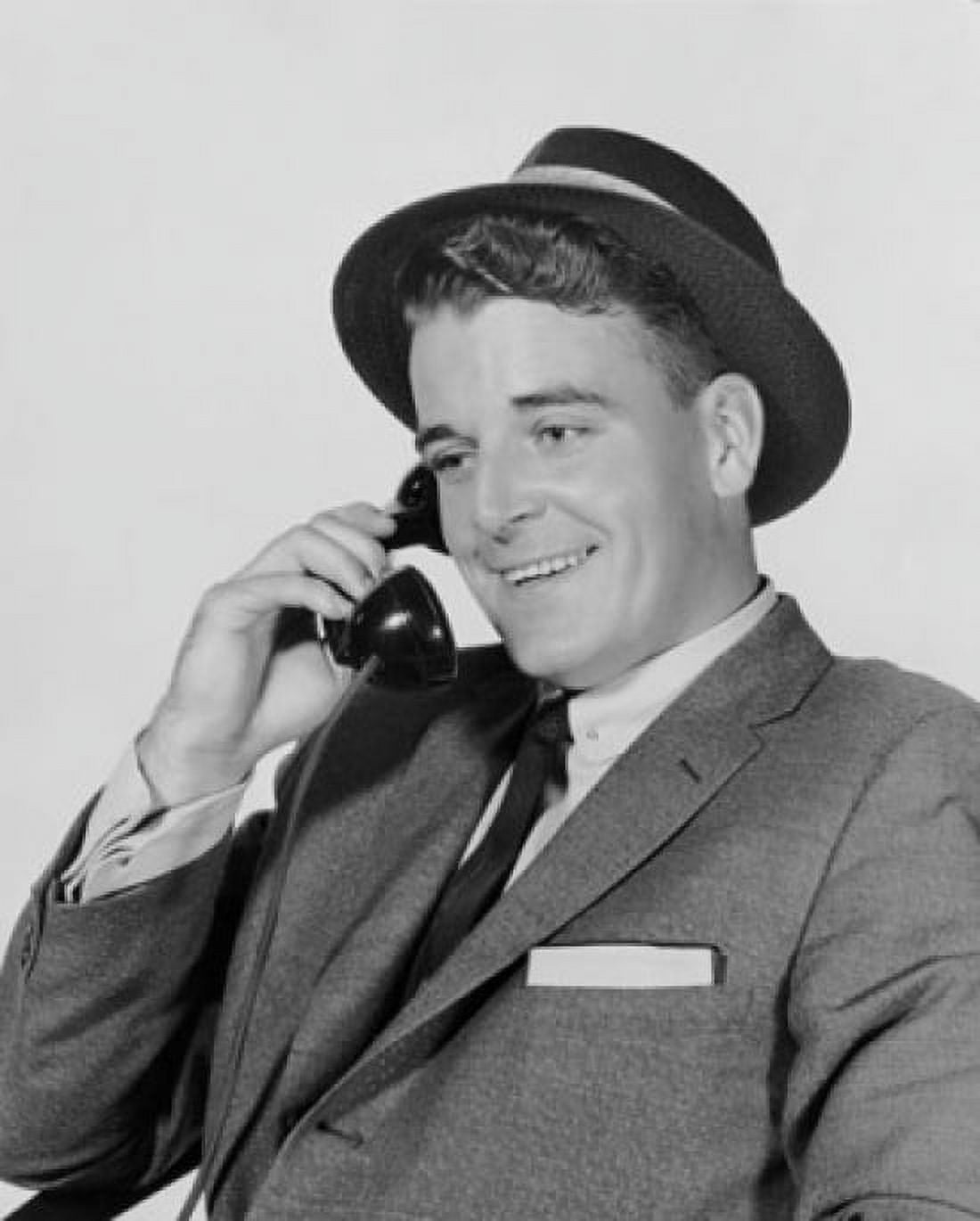 Mid adult businessman talking on telephone Canvas Art - (24 x 36)