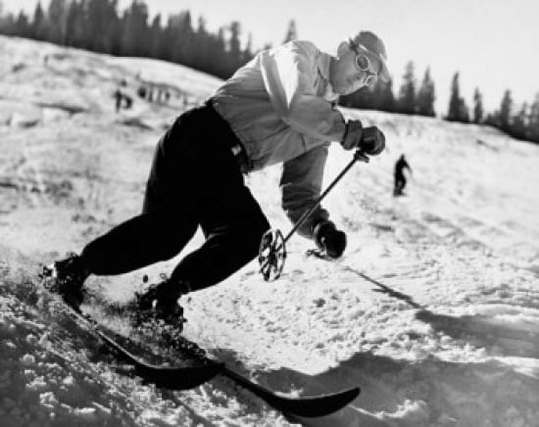 Mid adult man skiing downhill Canvas Art - (24 x 36)