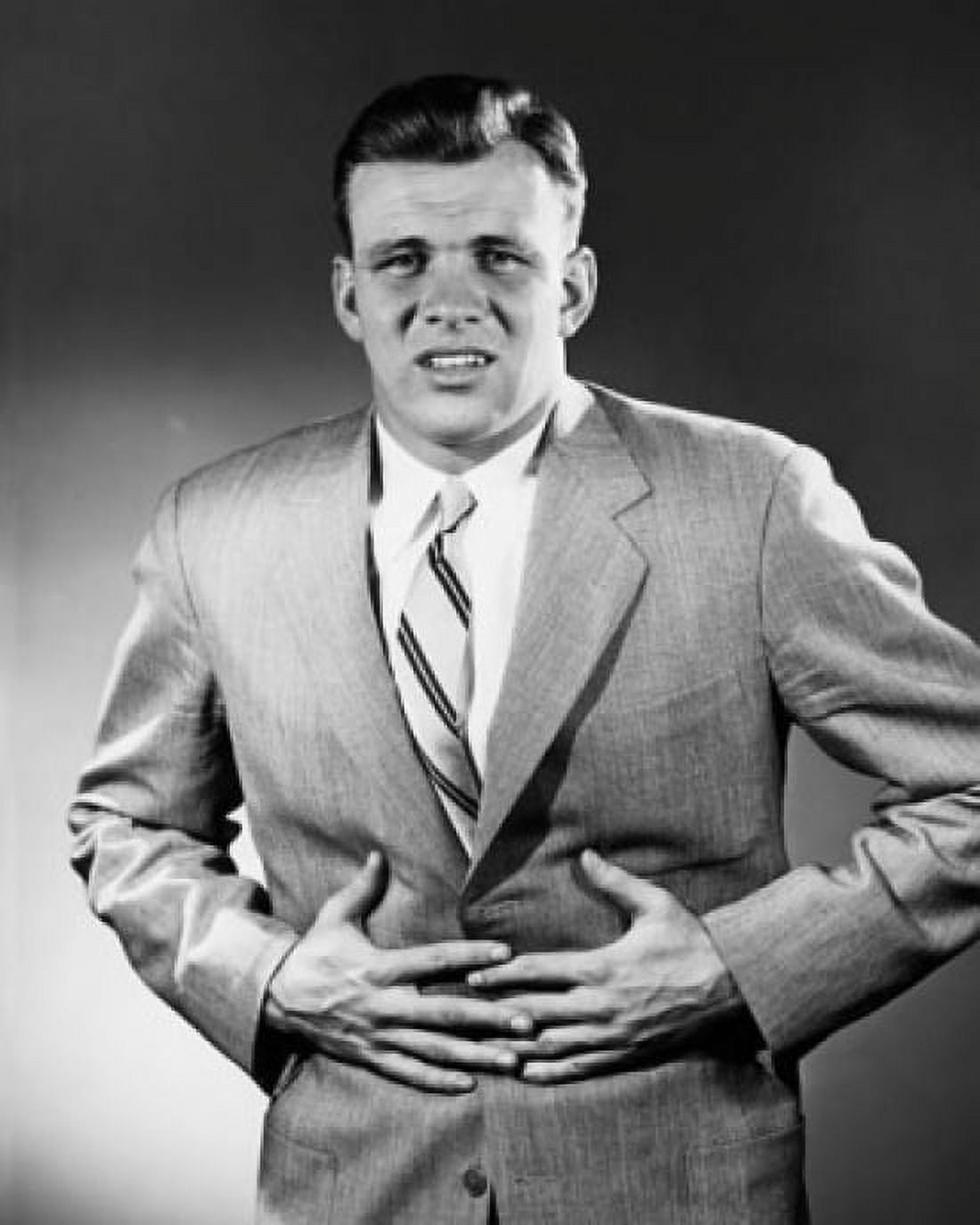 Mid adult man suffering from a stomachache Canvas Art - (24 x 36)