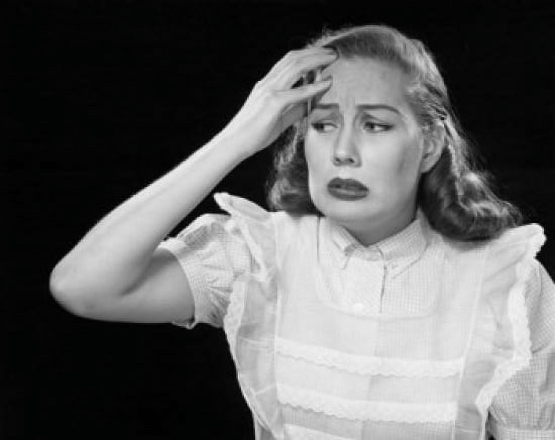 Mid adult woman suffering from a headache Canvas Art - (18 x 24)