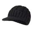 thumbnail image 1 of Mid-aged Men Winter Knitted Hat Stretchy Short Brim Thickened Twisted Texture Solid Color Ear Protection Warm Daily Wear Cap Outdoor Headwear, 1 of 8