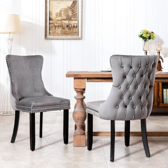 Mid - century Design Gray Dining Chairs / Trendy Seating for Dining