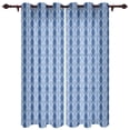 thumbnail image 1 of Mid-century Geometric Blue Curtains For Living Room Window Treatment For Bedroom Kitchen Curtains Custom Drape, 1 of 5