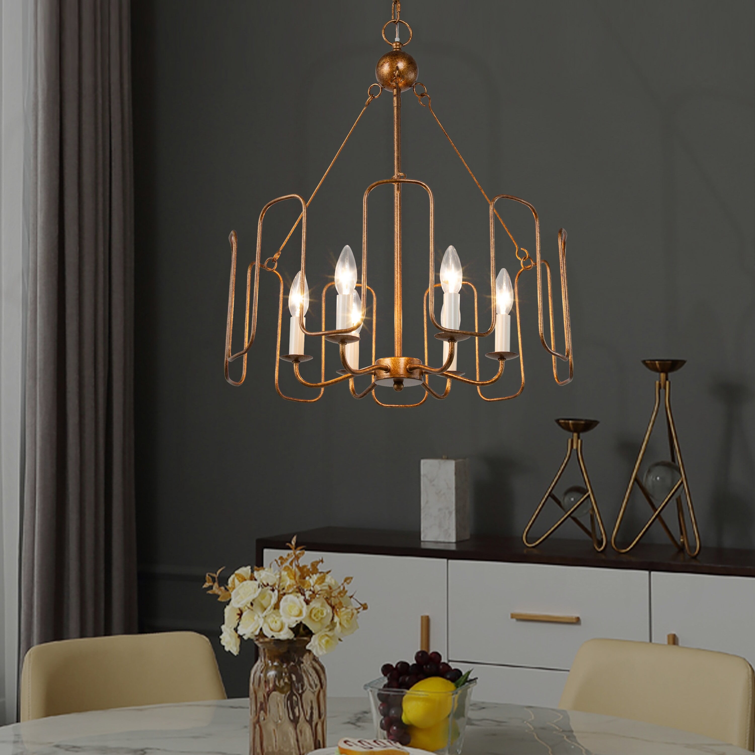 Mid century modern store drum chandelier