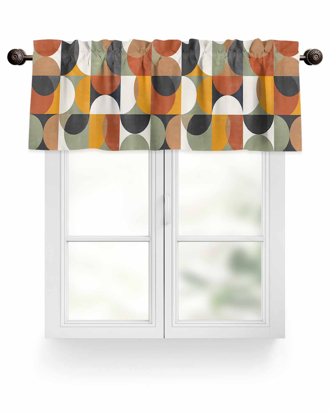 Mid-century Modern Kitchen Valances for Windows Vintage Color Abstract ...