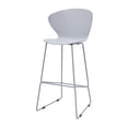 thumbnail image 1 of Mid-century Plastic Counter Stool with Metal Legs Gray Set of 2, 1 of 3