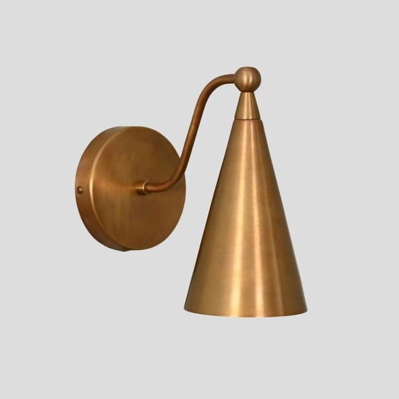 Mid century Wall Sconce 1950s Italian Style Brass Light Wall Lamp Fixture Handmade Finishes
