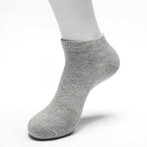 Mid length sports socks for Men & Women , Size 11-13 Hiking and Sports , 6 Pairs Short socks Thick Cushion , Multi-Size Options for Running Gray Short Socks