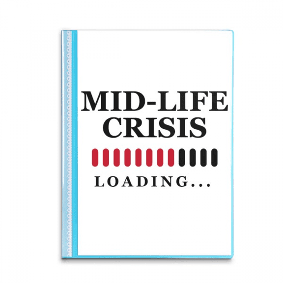 Mid-life Crisis Process Loading Book Sheet Protectors Portfolio Binder Folder