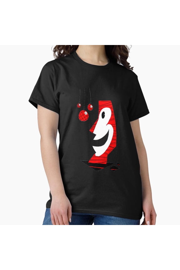 Mid mod bob retro modern Christmas themed minimal holiday artwork Unisex T-Shirt, up to size 5XL