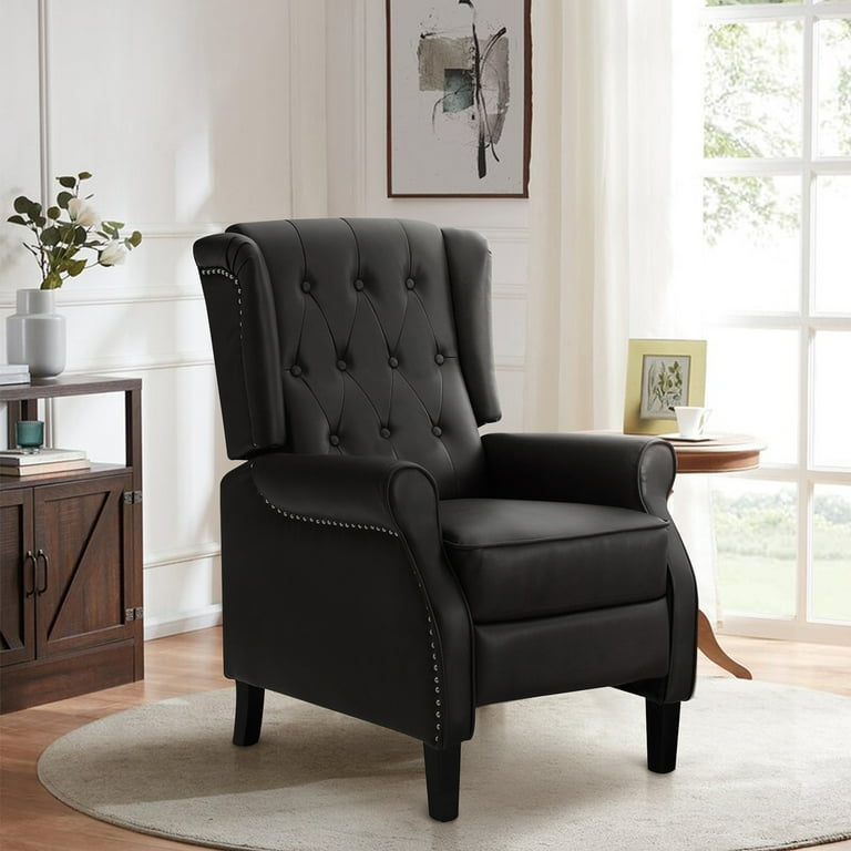 Mid mordern Recliner Chair for Living Room Black 1 Chair