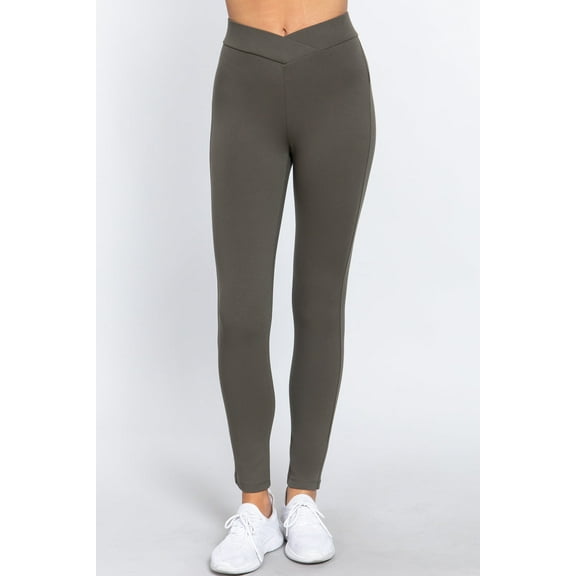 Mid-rise Ponte Pants