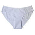 thumbnail image 1 of Mid-rise Underwear for Women Breathable Elastic UnderPanties Striped Loose Briefs Solid Color Briefs, 1 of 3