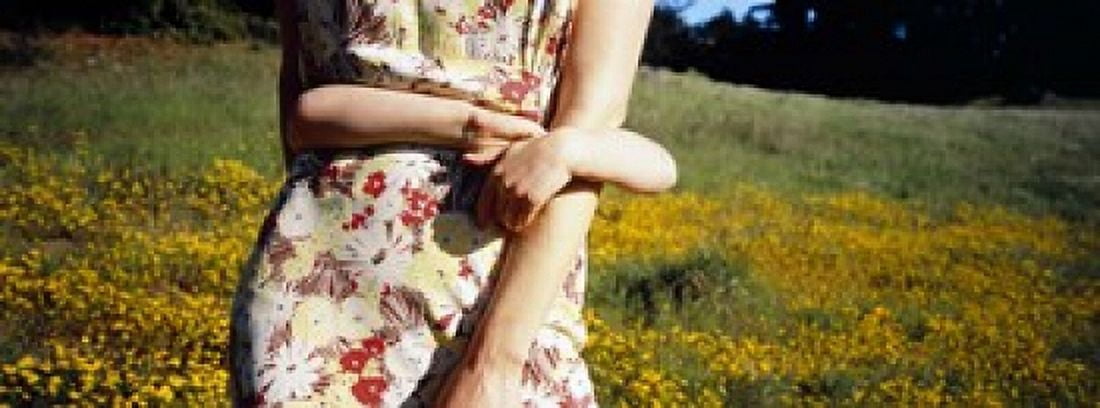 Mid section view of a girl hugging her mother in a field Marin County California USA Canvas Art - Panoramic Images (18 x 7)
