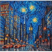 Wizardi Mid-Sized Bead Embroidery kit - The Rhythm of Life. Colorful Beads, Beading Needles. DIY Kit. Embroidery for Beginners. Home Decor. AMB-121 Abris Art
