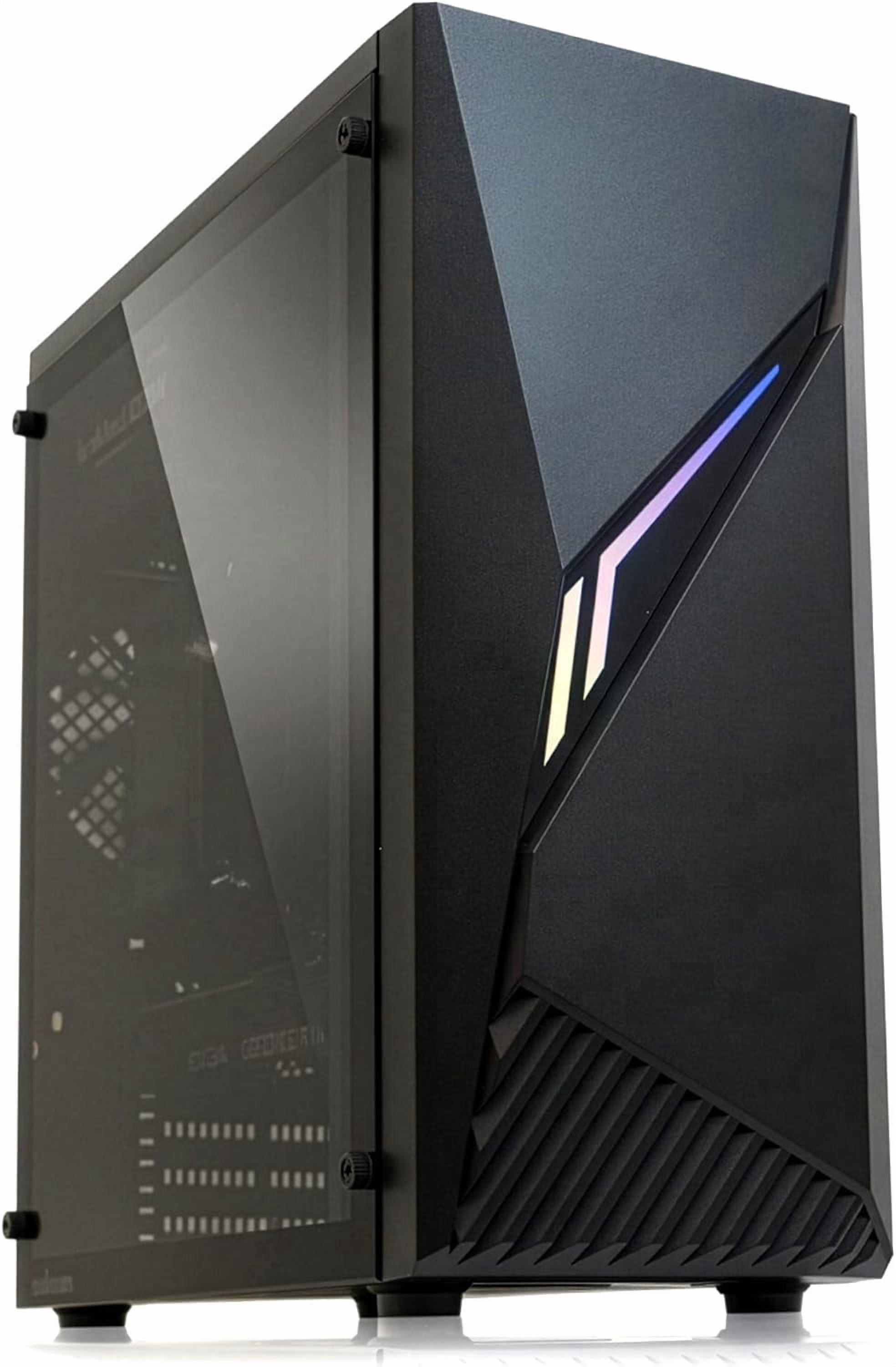 Mid-tower gaming case - with control buttons on the light bar, full tempered glass side panels, pre-installed 1120 fans, 3.0, desktop computer case