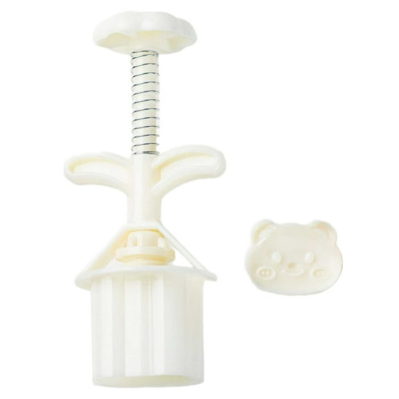 MidAutumn Festival Dessert Maker Bear Shape Dessert Molds Cookie Stamp Hand Press Cookie Dessert Cutter