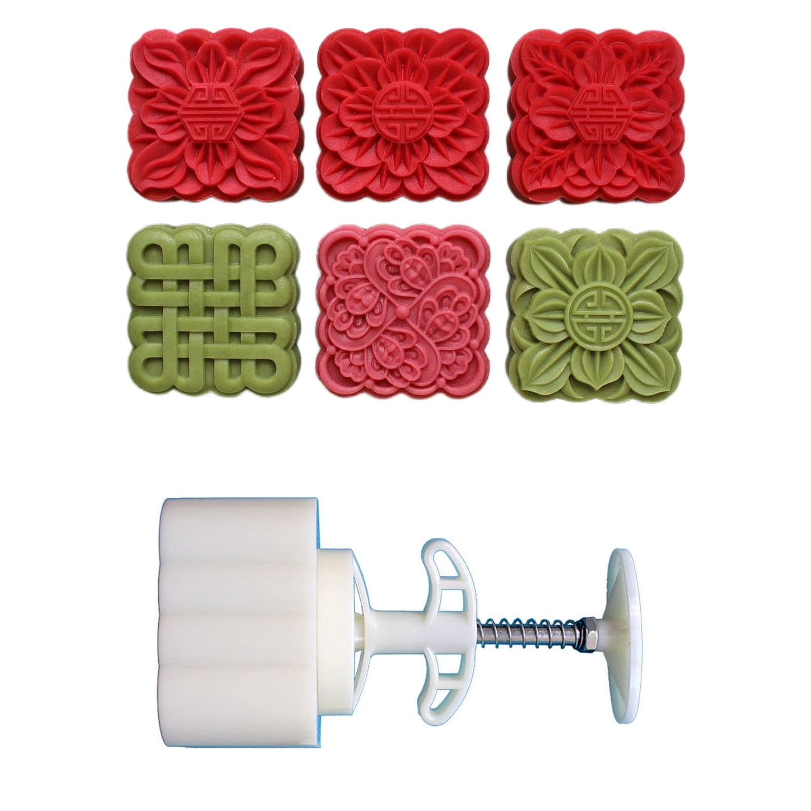 MidAutumn Festival Desserts Maker Baking Tool 3D Square Flower Pattern ...