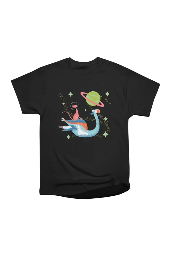 MidCentury Modern Atomic Cat on Space Speeder Bike T-Shirt Tee Gift For Him Merch For Her