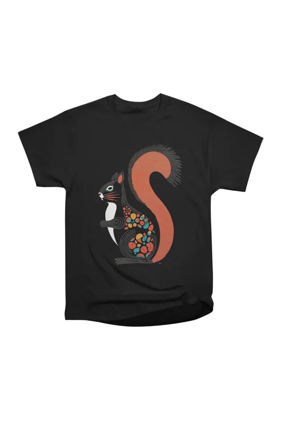 MidCentury Squirrel T-Shirt Tee Gift For Him Merch For Her Apparel For Friend