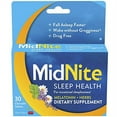 thumbnail image 1 of MidNite Sleep Cycle Support – Back to Sleep Low Dose, 1.5 mg Melatonin with Soothing Herbal Blend, Cherry Flavor, 30 Quick Melt Tablets, Drug-Free, 1 of 3