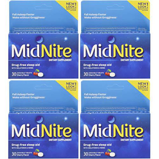 MidNite Drugfree Sleep Aid Chewable Tablets, Cherry Flavor, 30 Ct