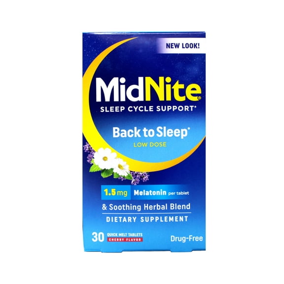 MidNite Gummies 30 Ct | Drug-Free Natural Sleep Supplement 2 Pk | Sleep Aids for Adults | Cherry Flavored Sleeping Pills for Extra Strength Insomnia Relief | Sleep Medicine with Melatonin and Herbs
