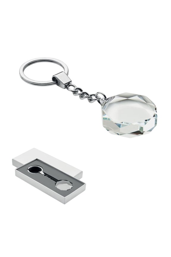 Roundward Round Glass Keychain