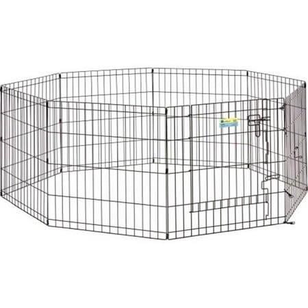 Midwest 277327 24 in. Contour Exercise Pet with Door, Black