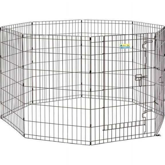MidWest Homes for Pets Exercise Pen for Pets with Full Max Lock Door, 36-Inch, Black