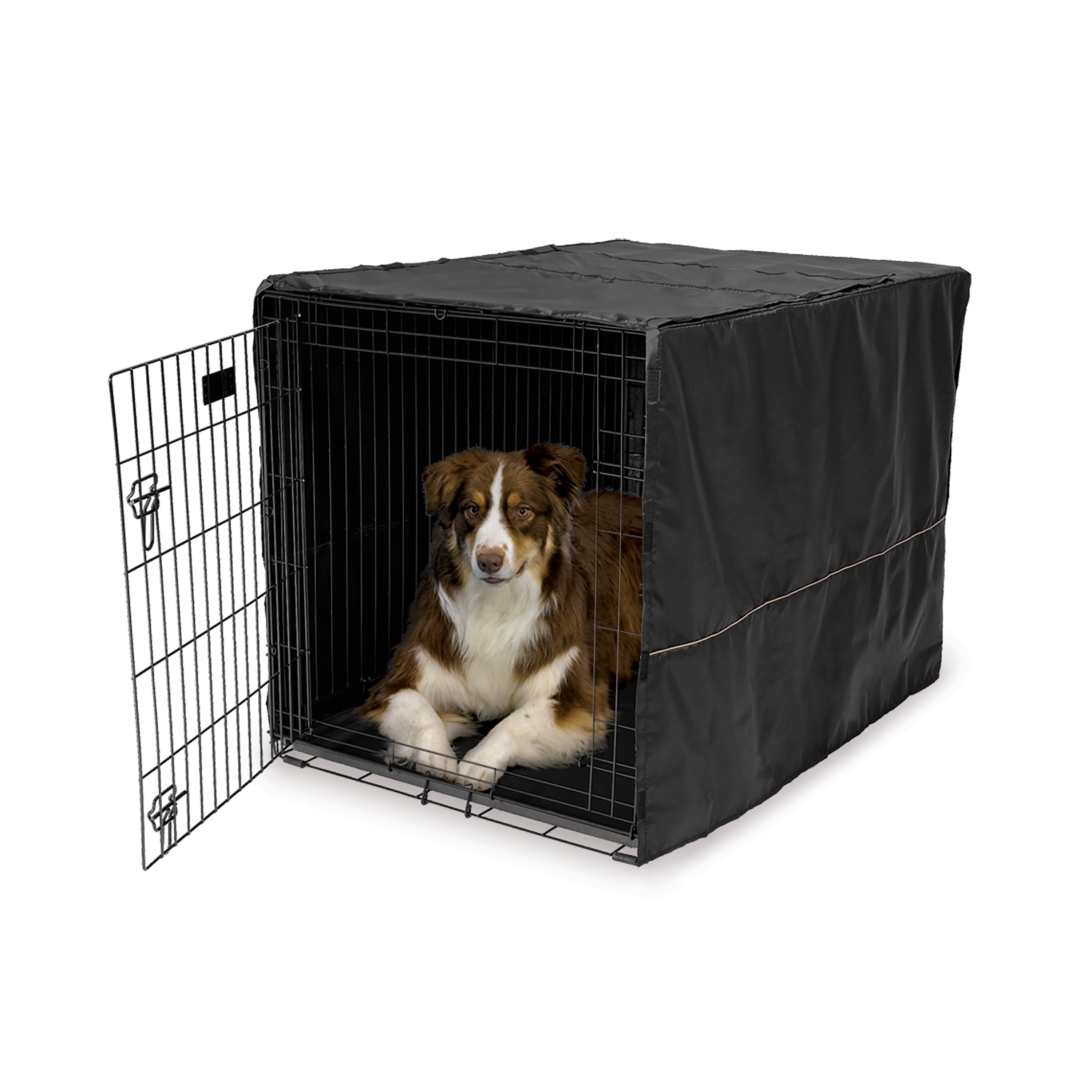 Black Polyester 42-Inch Dog Crate Cover