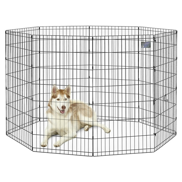 MidWest Foldable Metal Exercise Pet Dog Playpen, without Door, 48"H