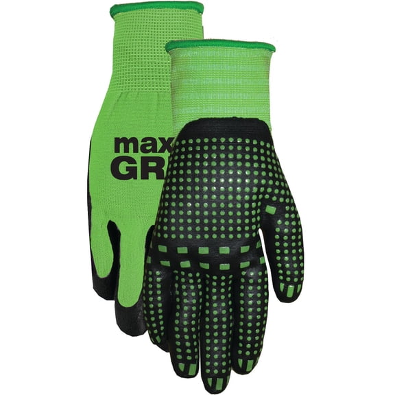 MidwestPetProducts Max Grip Gloves, Non-Slip - 3 Pair Pack, Ladies, Green