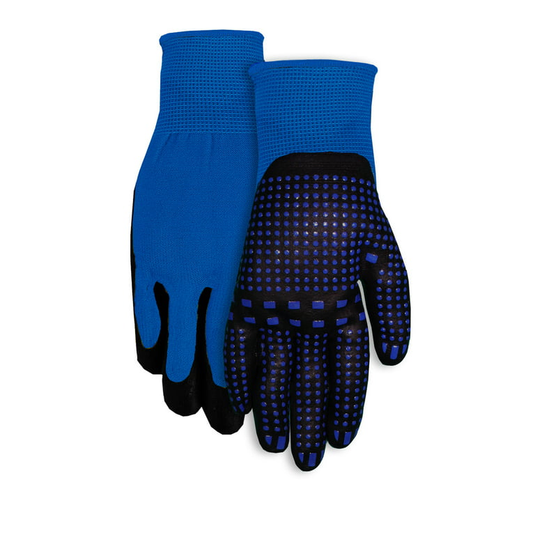 MidWest Gloves & Gear, Unisex, 6 Pack of Max Grip™ Gloves, Blue in color,  Size SM 