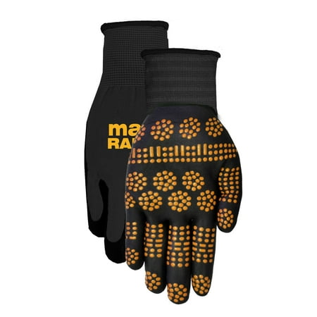 product image of MidWest Gloves & Gear, Unisex, 6 Pack of Radial Max Grip™ Gloves, Black and Yellow, Size SM