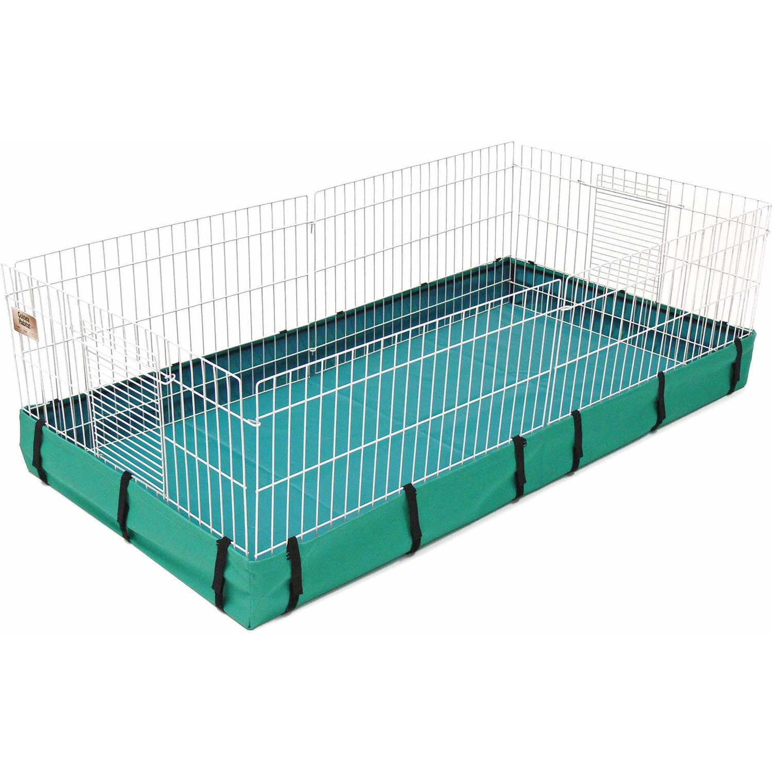 Expandable White Wire Guinea Pig Habitat with PVC Bottom