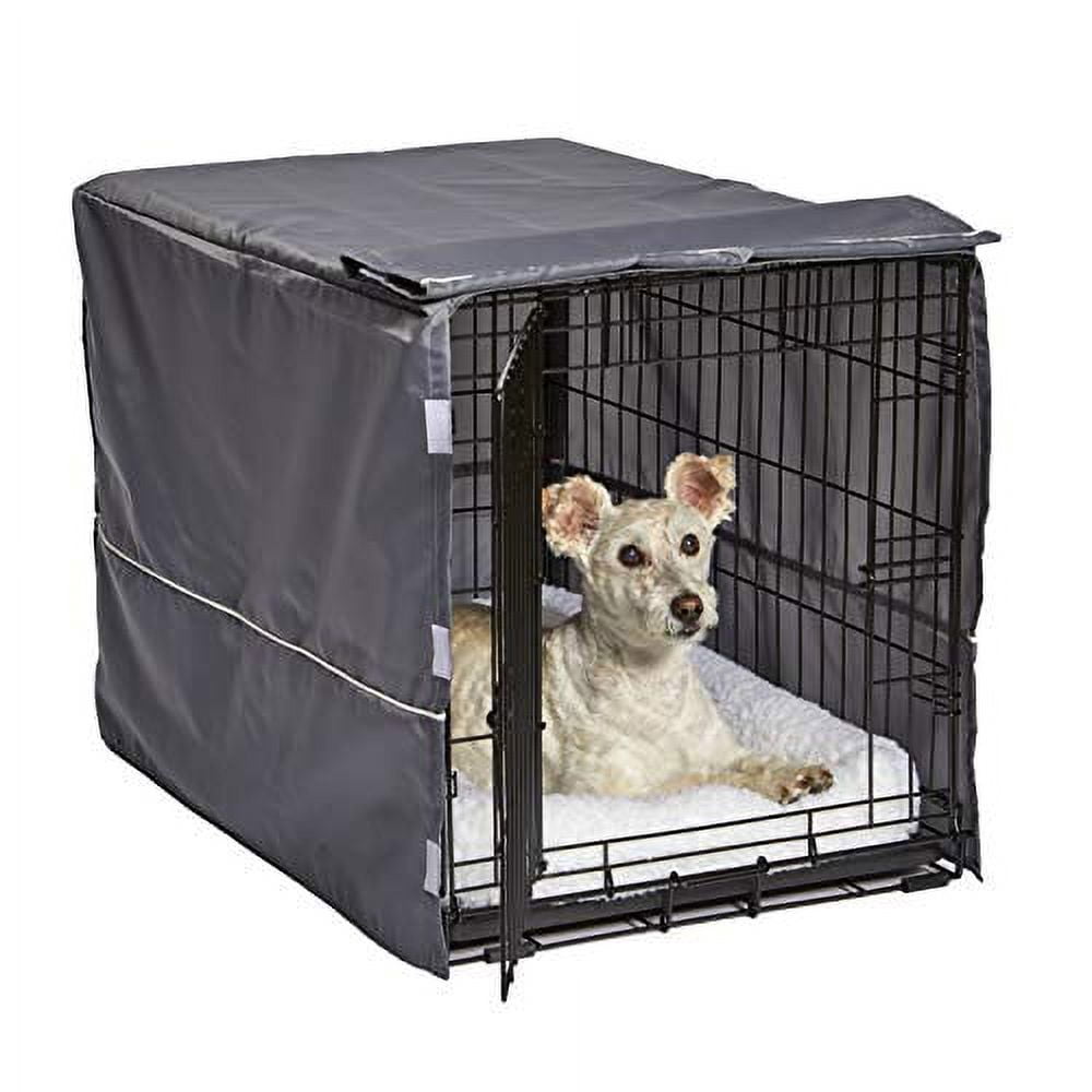 Light Gray Polyester Dog Crate Cover for Medium Breeds