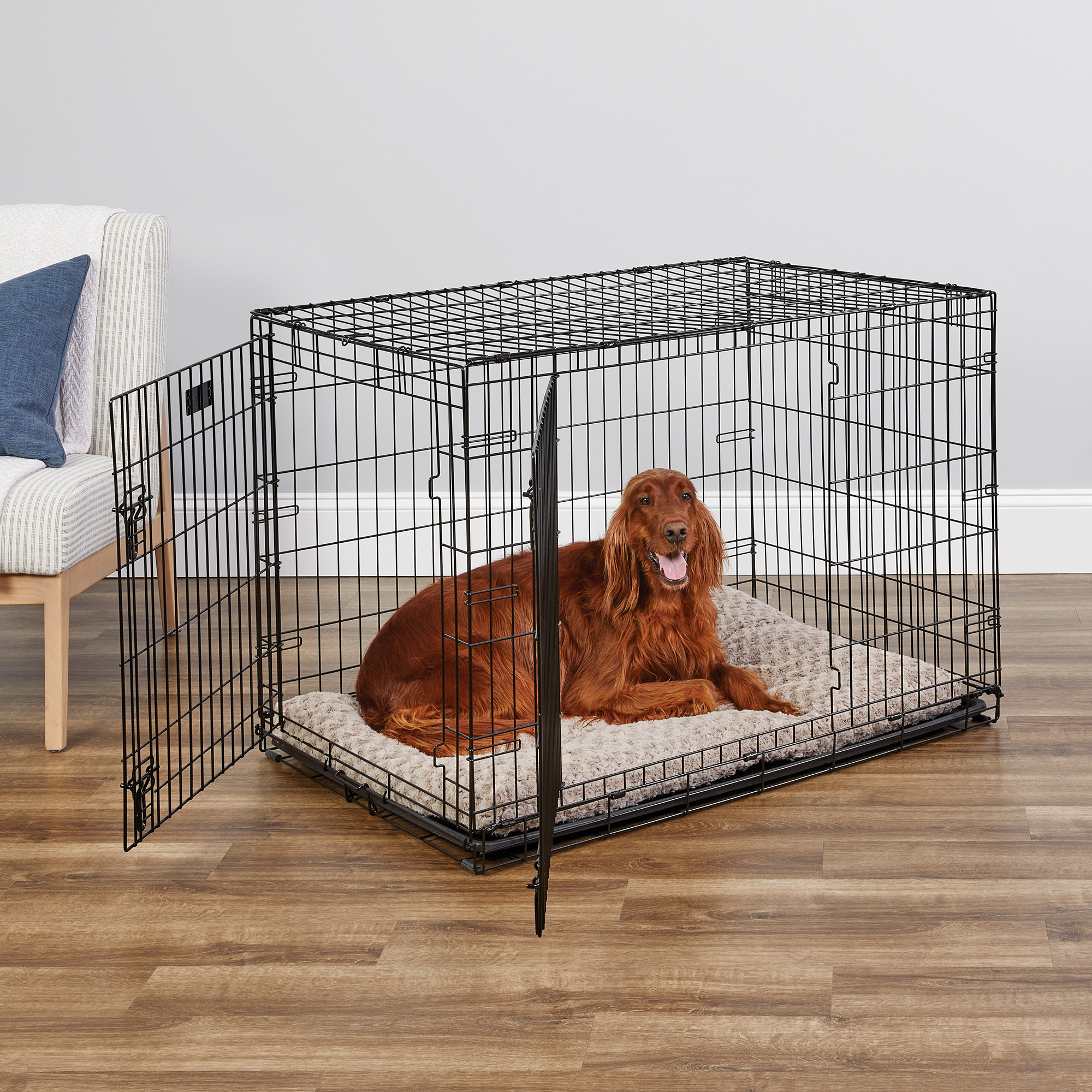 MidWest Homes For Pets Double Door iCrate Metal Dog Crate, 42" - image 1 of 8