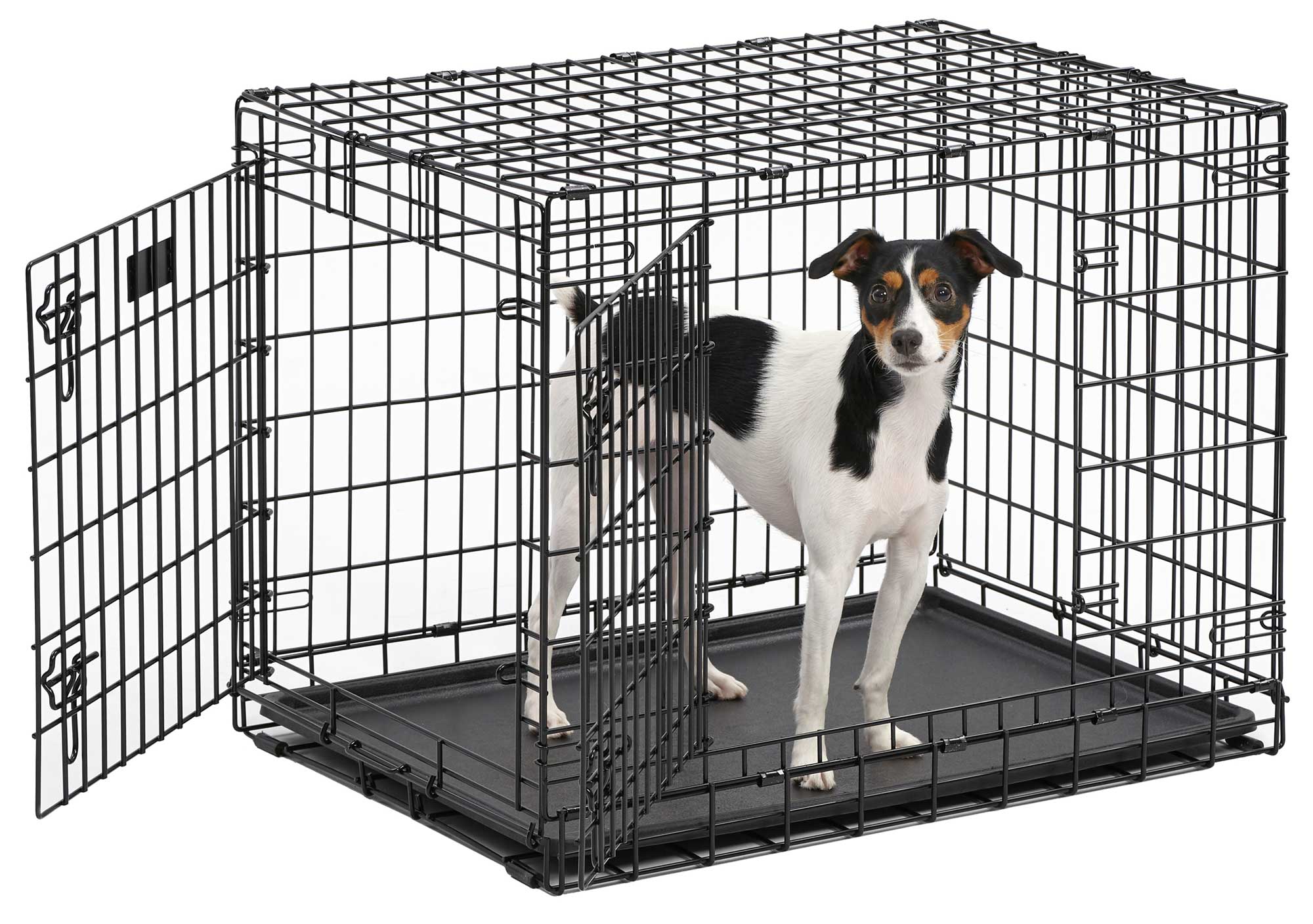 MidWest Homes For Pets Ultima Pro Extra-Strong Double Door Folding Metal Dog Crate, 30" - image 1 of 5