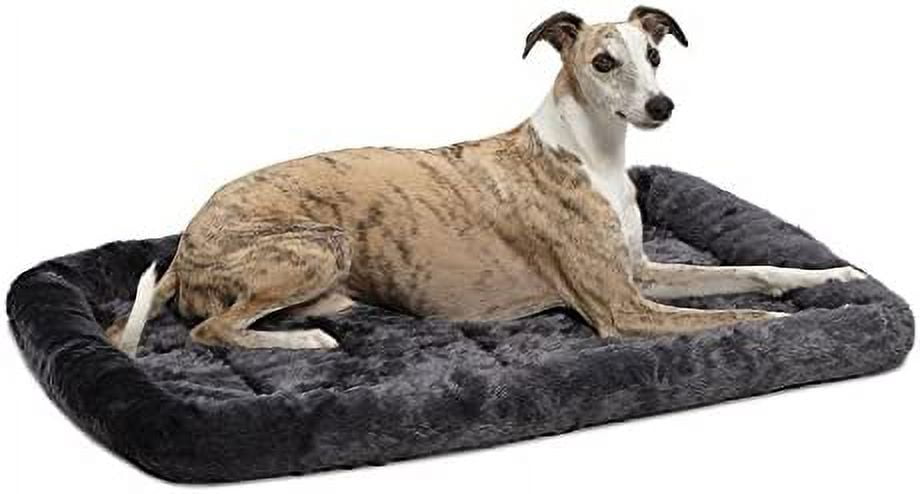 MidWest Homes for Pets Bolster Pet Bed for Dogs & Cats 36L-Inch Gray Dog Bed or Cat Bed w/ Comfortable Bolster | Ideal for Medium / Large Dog Breeds & Fits a 36-Inch Dog Crate 36-Inch