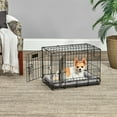 thumbnail image 1 of MidWest Homes for Pets Dog Crate Newly Enhanced LifeStages XS Double Door Folding Metal Dog Crate with Divider Panel, Floor Protecting Feet, Leak-Proof Dog Pan, 1622DD, 22.5L x 14W x 16H inches, 1 of 10