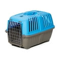 thumbnail interactive-video image 1 of MidWest Homes for Pets 22 inch Spree Travel Pet Carrier for Dog or Cat with Steel Door, Blue, 1 of 10