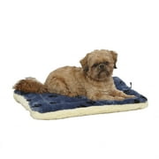 MidWest Homes for Pets, Blue Paw Print Reversible Fleece Dog Bed Designed to fit 22 inch Crate
