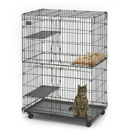 MidWest Homes for Pets, Collapsible Cat Playpen, Large 51-inches tall play area with four tiers